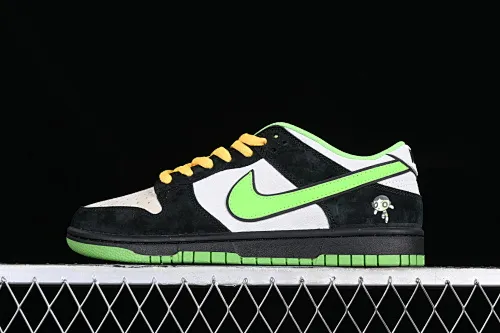 All Categories Nk SB Dunk Series Nk SB Dunk Low Low-top sneakers The Powerpuff Girls x Nk Dunk SB Low Powerpuff Girls joint black and green SB low-top casual sneakers GP5532-063